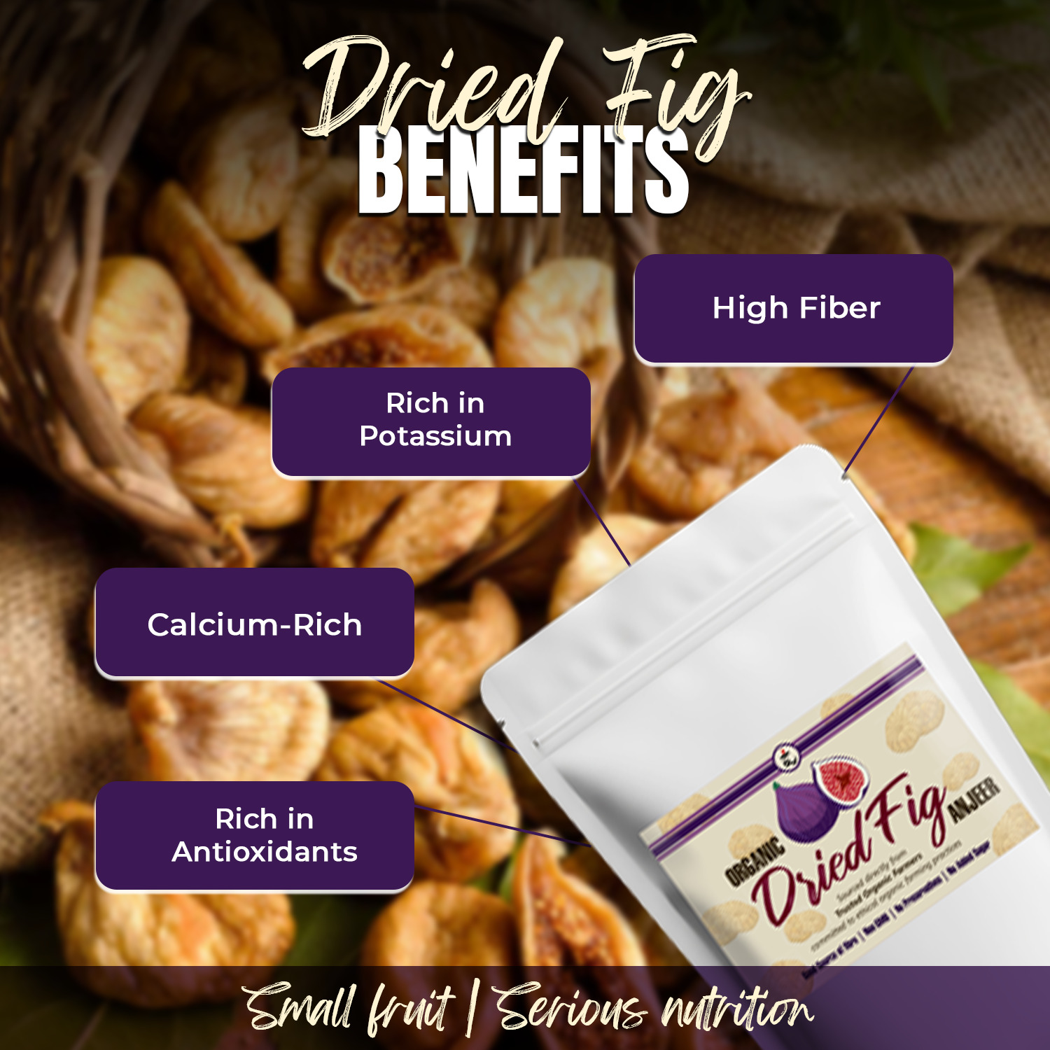 Organic Dried Anjeer(Figs)  250gm