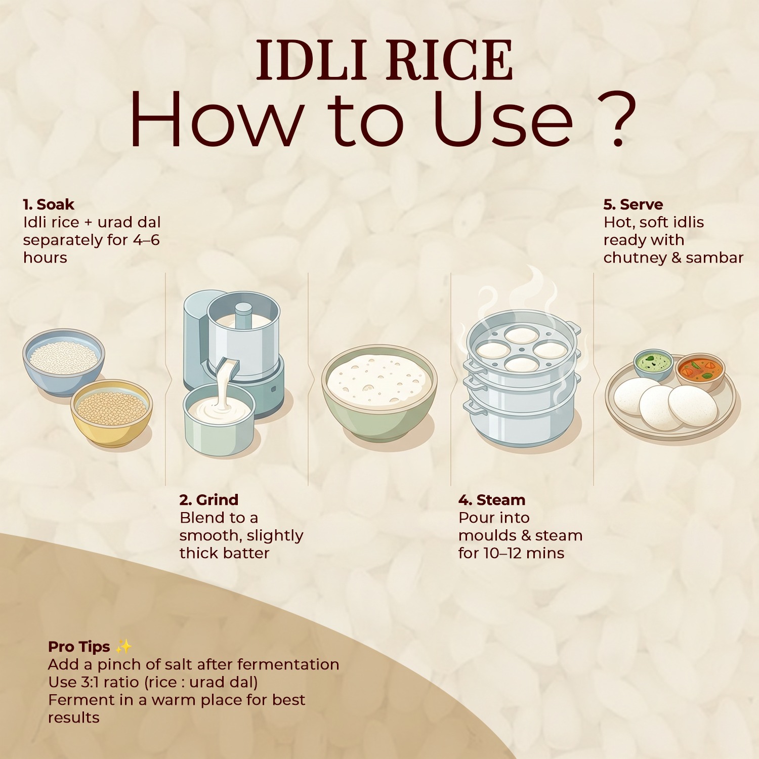 Organic Idli Rice 9kg - Fermentation-Friendly & Gut-Healthy Grain | Perfect Texture for Soft, Fluffy Idlis & Crispy Dosas