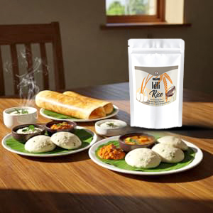 Organic Idli Rice 1.8KG -Fermentation-Friendly & Gut-Healthy Grain | Perfect Texture for Soft, Fluffy Idlis & Crispy Dosas