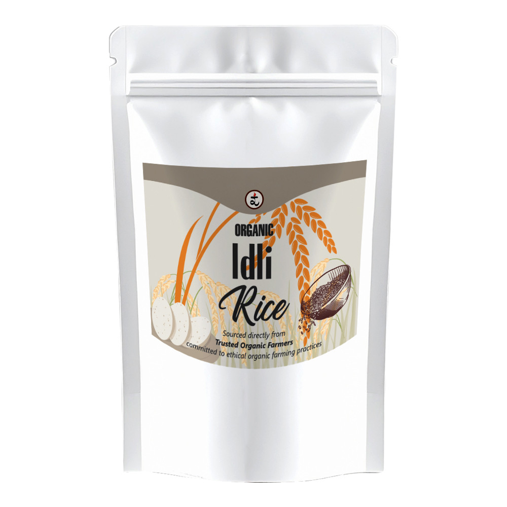 Organic Idli Rice 1.8KG -Fermentation-Friendly & Gut-Healthy Grain | Perfect Texture for Soft, Fluffy Idlis & Crispy Dosas