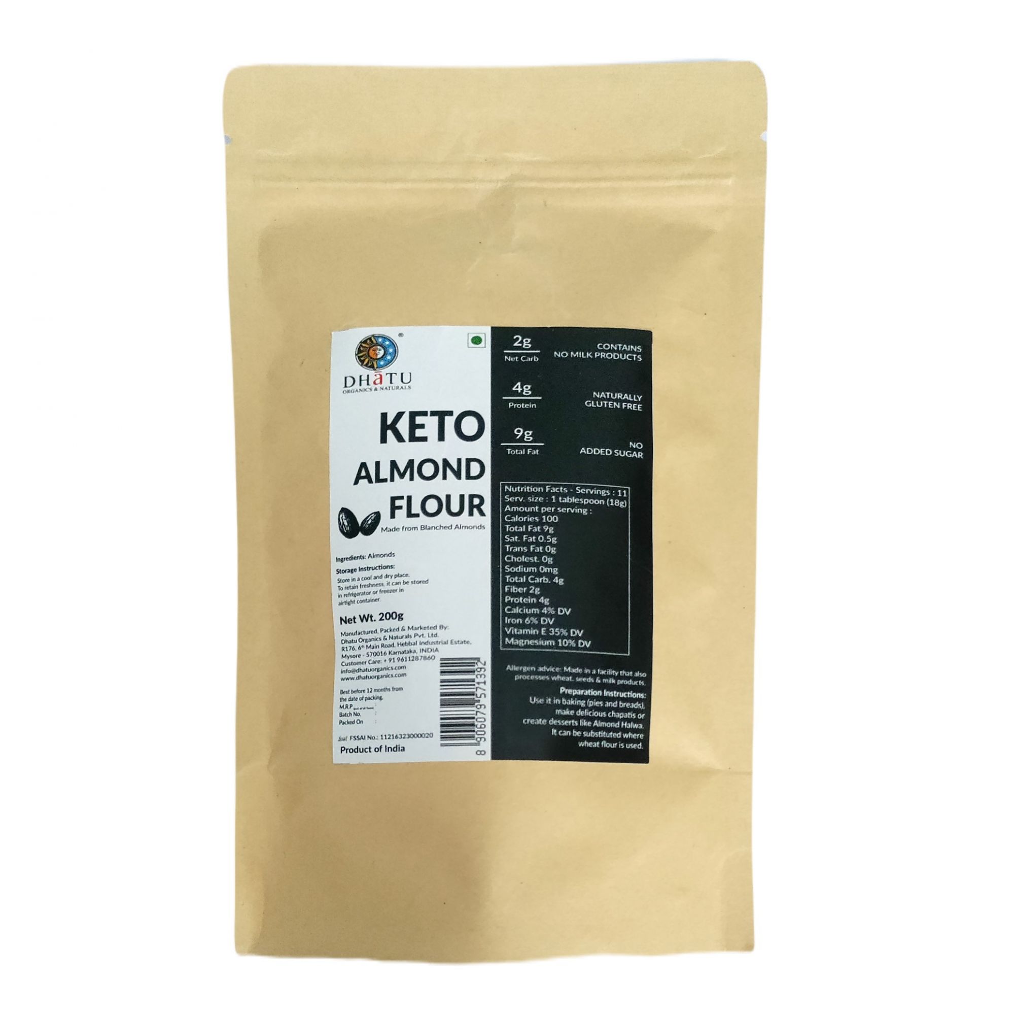 Keto Whole Almond Meal 200g