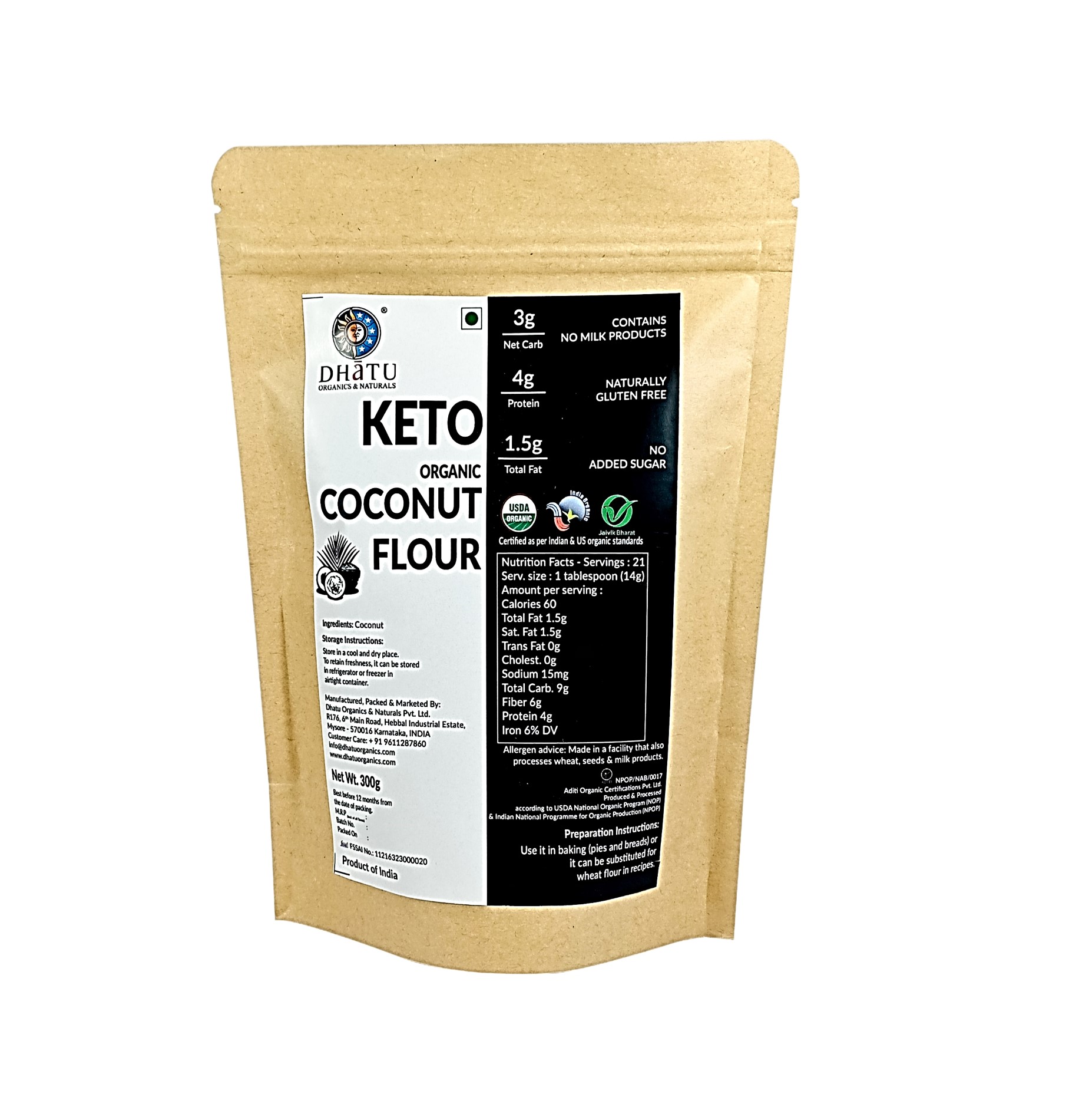 Keto Coconut Flour 300g