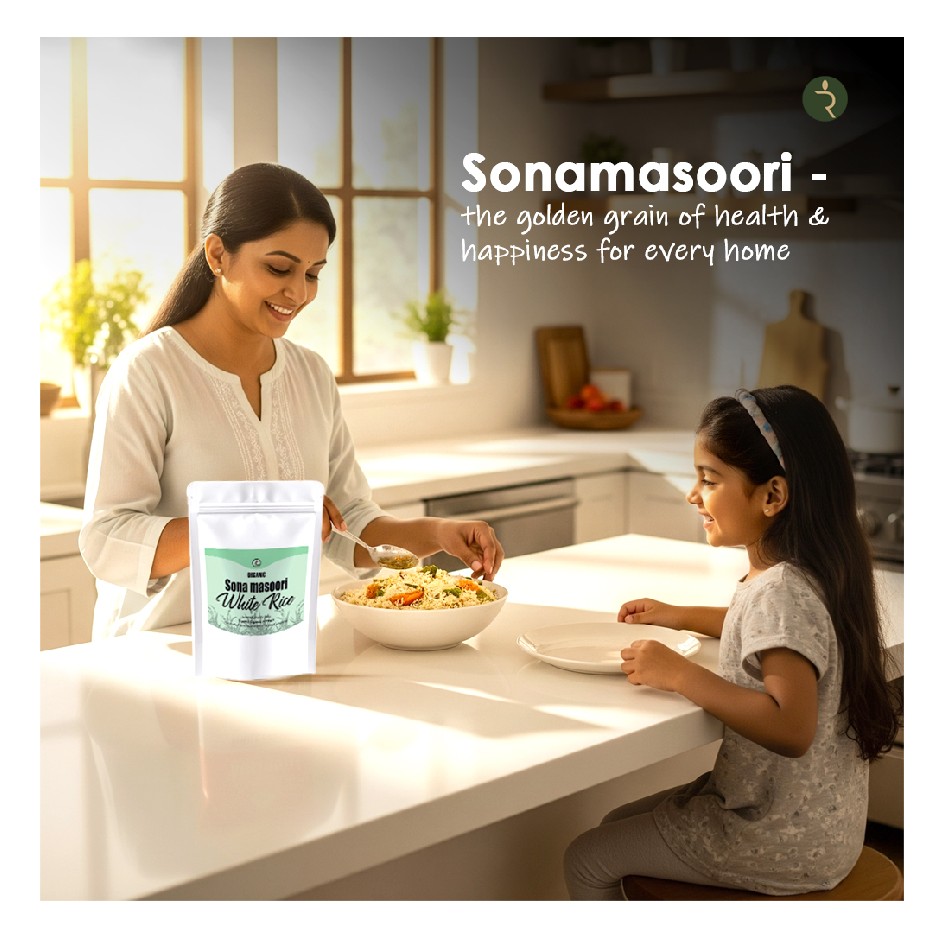 Organic Sonamasoori White Rice 9 kg
