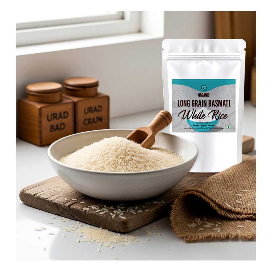Organic Hand Pounded Long Grain Basmati White Rice 18 kg