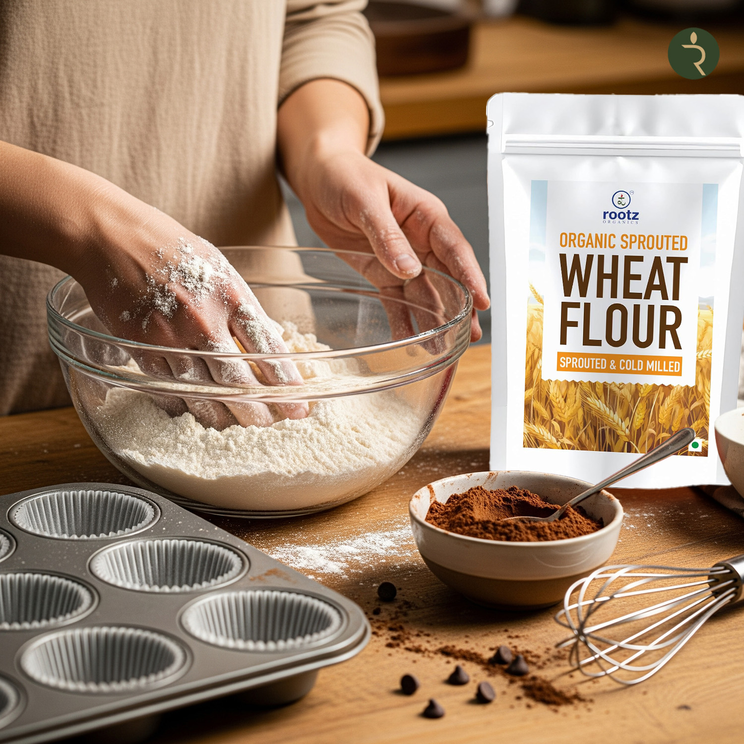 Organic Sprouted Wheat Flour 900G– High Fibre, Stone-Ground Superfood for Constipation & Bloating Relief
