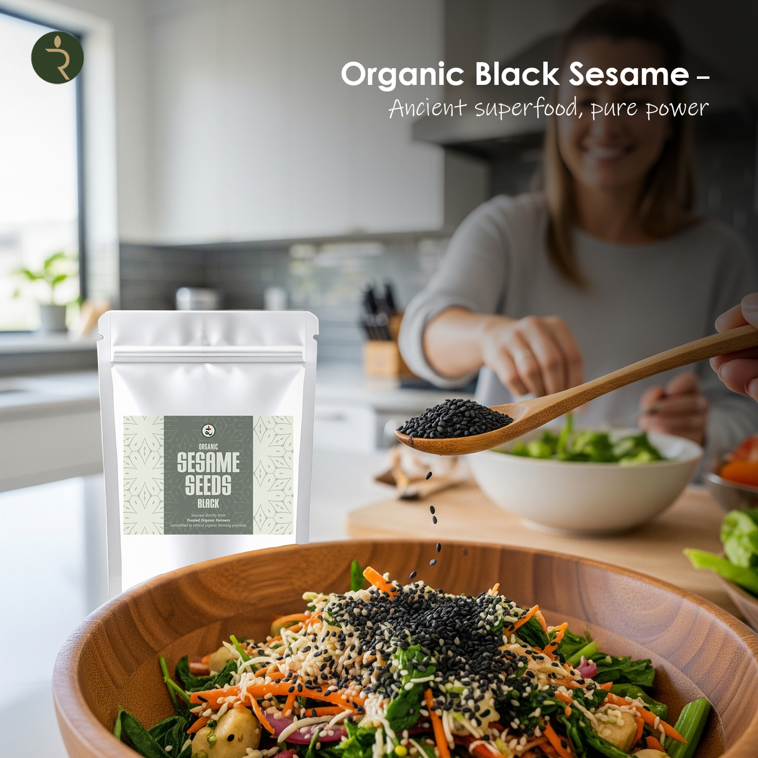 Organic Sesame Seeds Black  250gm