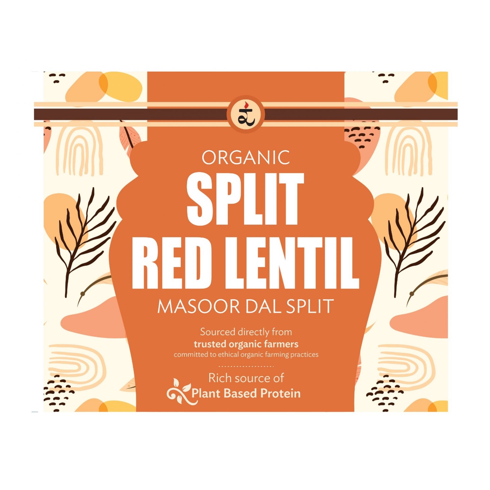 Organic Split Red Lentil/ Masoor Dal Split 500g