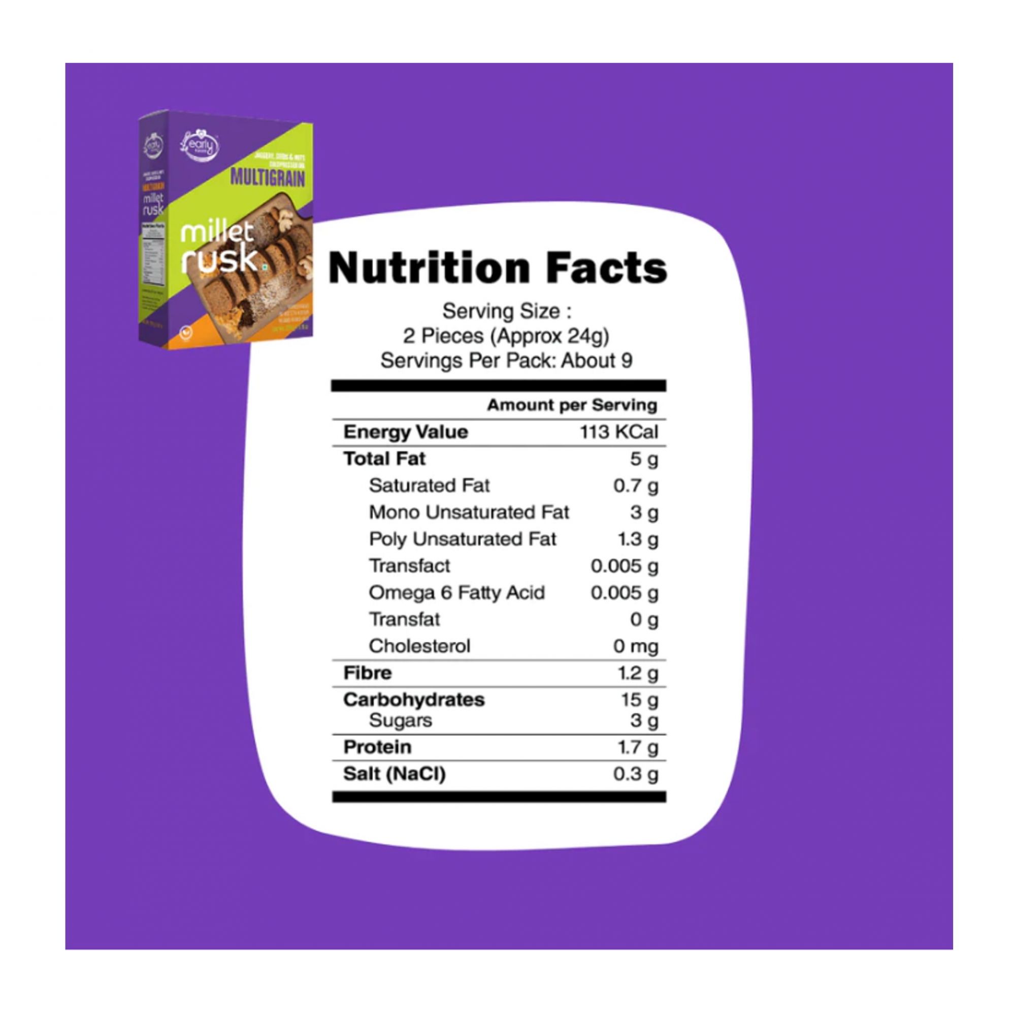 Multigrain Millet Rusk 270g