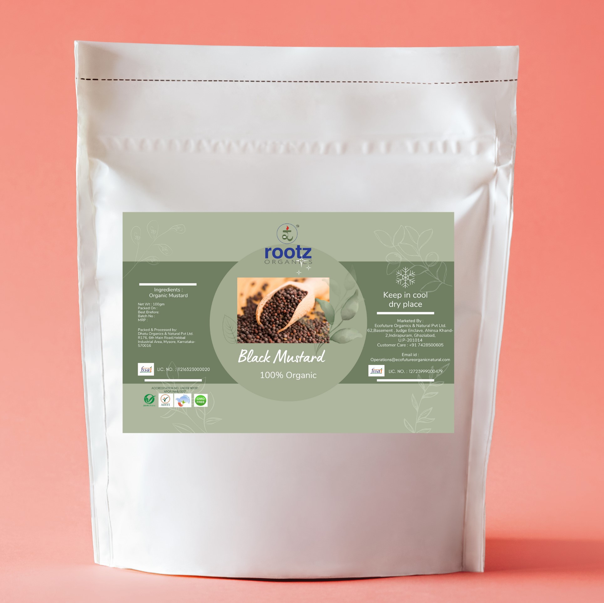 Organic Black Mustard 100gm