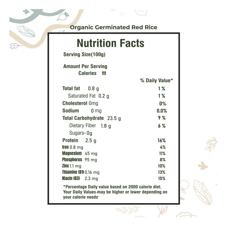 Organic Germinated Red Rice 1.8kg