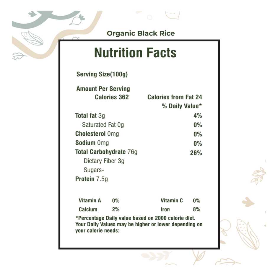 Organic Black Rice 18 kg -Antioxidant-Rich, High Fibre, Low GI Superfood | Exotic Forbidden Rice for Modern Health