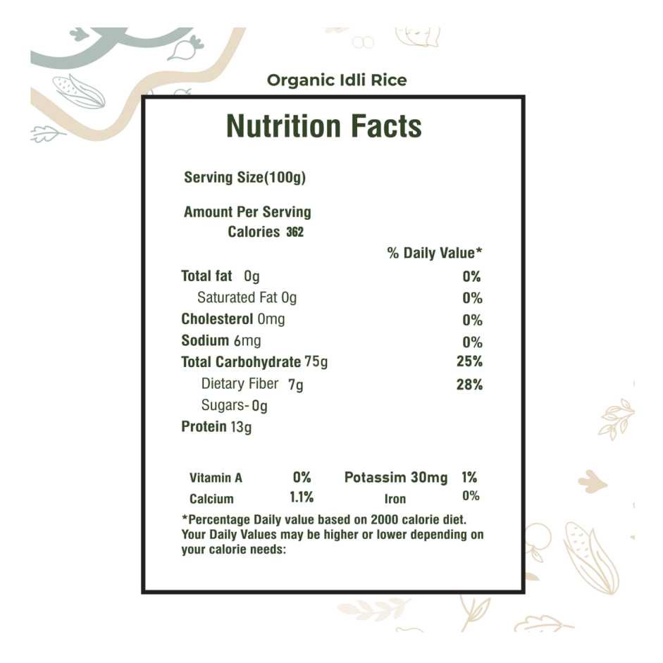 Organic Idli Rice 4.5 kg - Fermentation-Friendly & Gut-Healthy Grain | Perfect Texture for Soft, Fluffy Idlis & Crispy Dosas