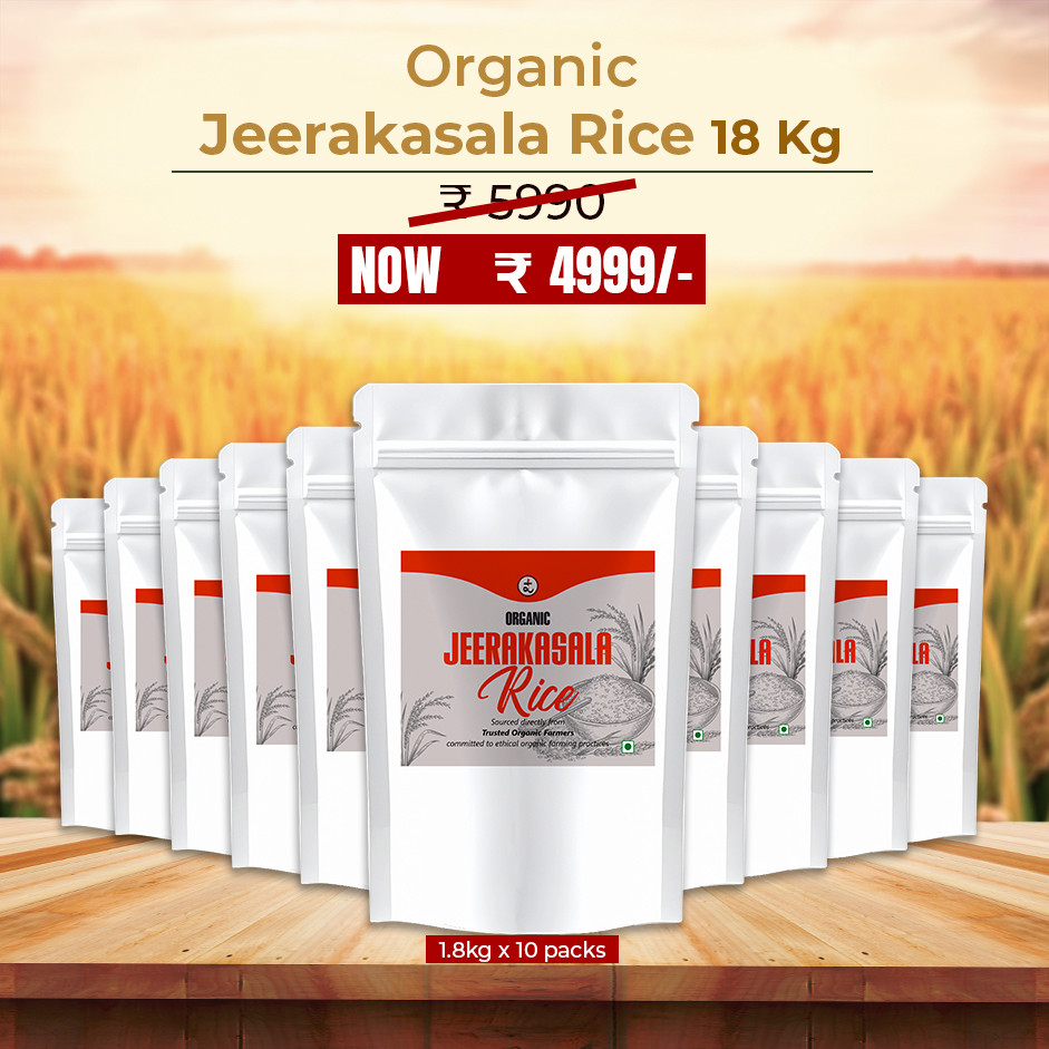 Organic Jeerakasala Rice 18kg