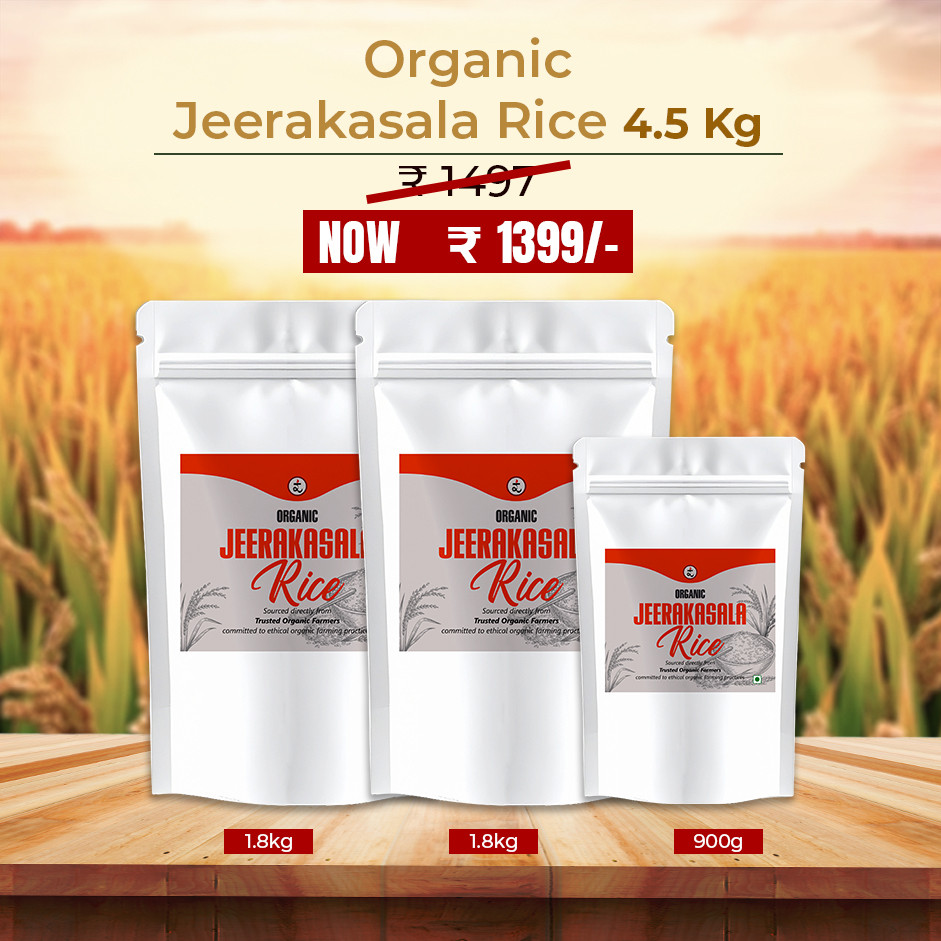 Organic Jeerakasala Rice 4.5 kg