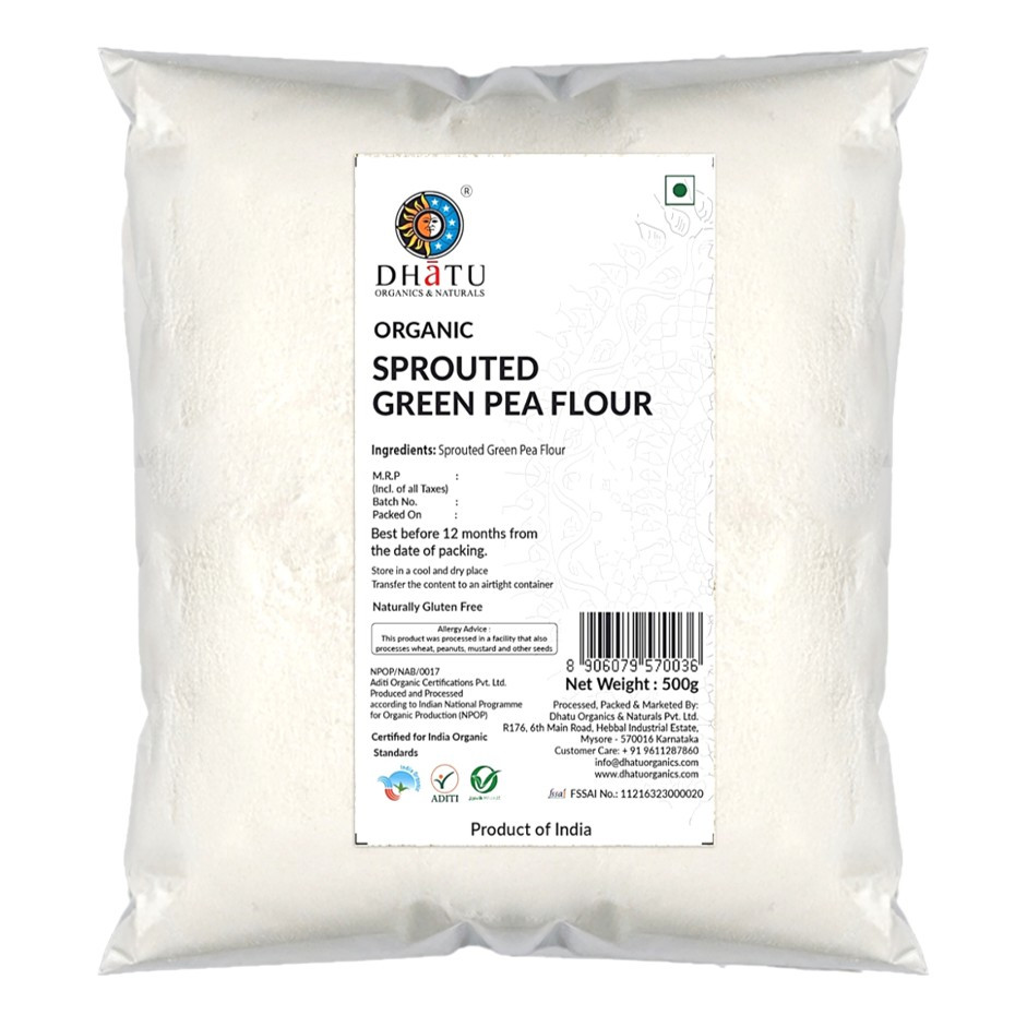 Organic Sprouted Green Pea Flour 500g