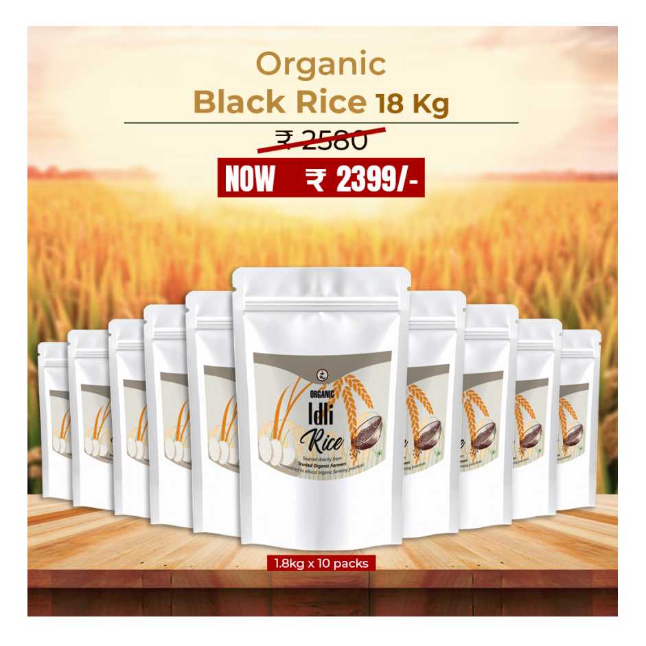 Organic Idli Rice 18kg - Fermentation-Friendly & Gut-Healthy Grain | Perfect Texture for Soft, Fluffy Idlis & Crispy Dosas