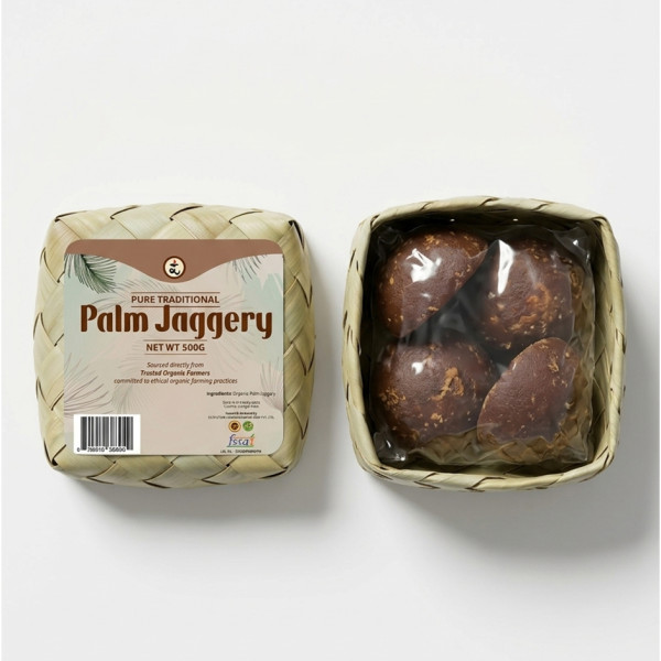 Image of Palm Jaggery 500g – Organically Grown South Indian Palm Sugar | Natural Sweetener for Immunity & Digestion