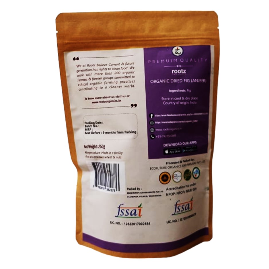 Organic Dried Anjeer(Figs) 250gm