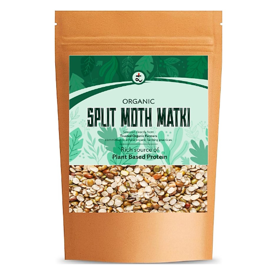 Organic Split Moth Matki 500g