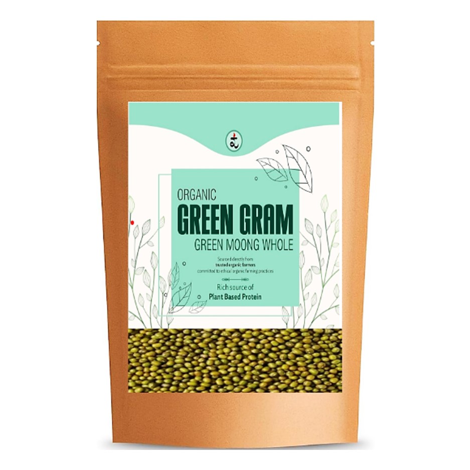Organic Green Gram Green Moong whole 500g