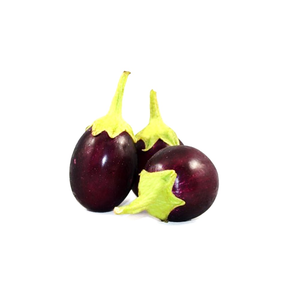 Brinjal Round Small 500g - Organically Grown | Buy Online in Delhi NCR | Rootz Organics