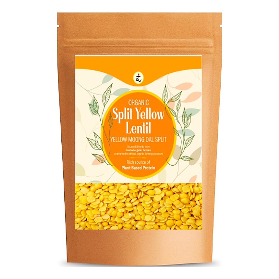Organic Split Yellow Lentil/Yellow Moong Dal Split 500g