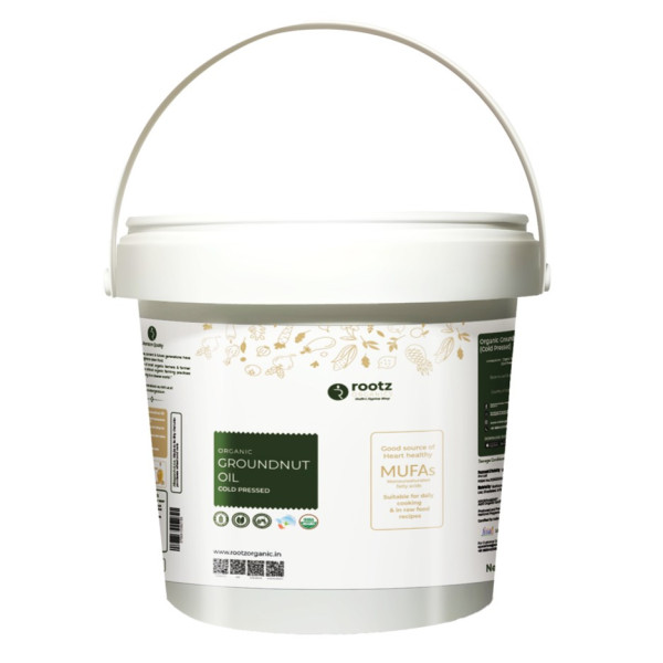 Image of Cold Pressed Groundnut Oil  2.5Ltr– HCold Pressed Groundnut Oil – Pure Wood-Pressed, Heart-Healthy Cooking Oil Rich in Vitamin E &amp; Good Fats