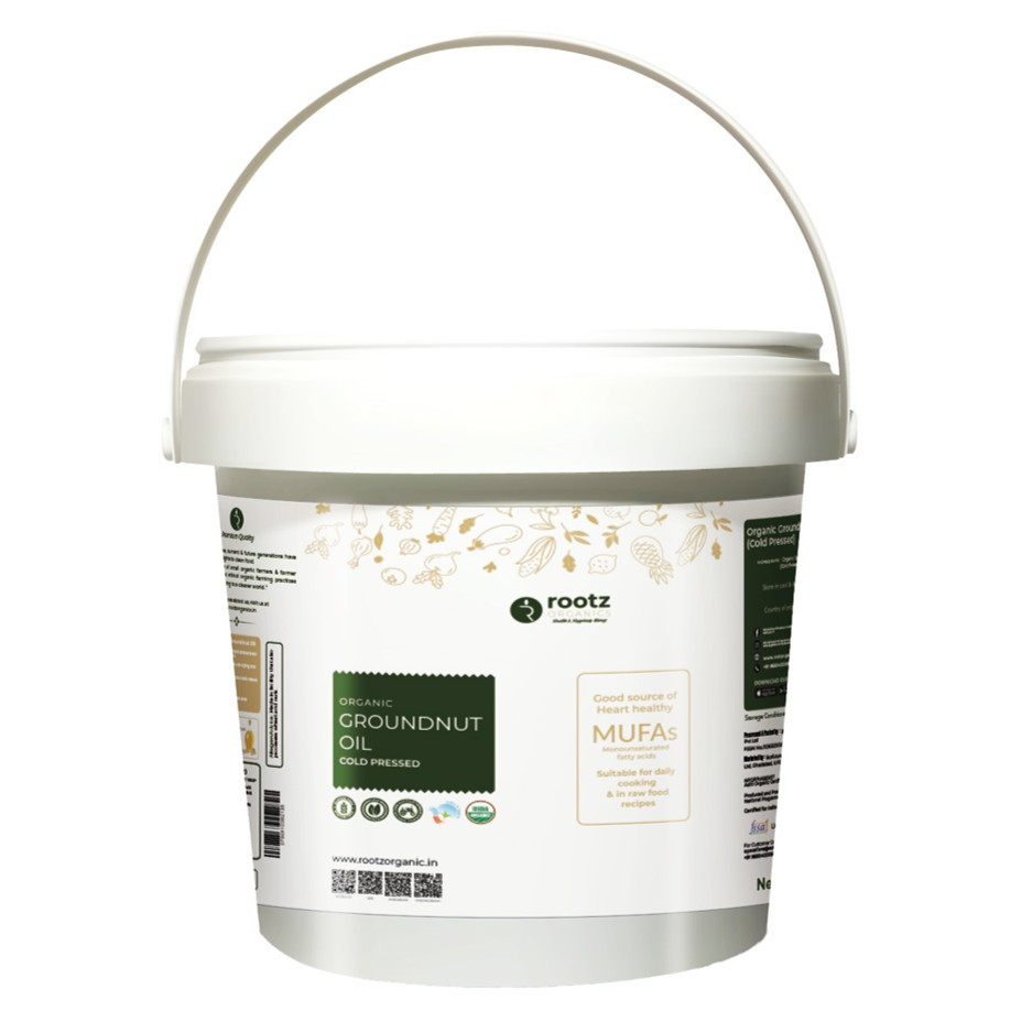 Cold Pressed Groundnut Oil 2.5Ltr (Pack of 4)–  Pure Wood-Pressed,Healthy Cooking Oil Rich in Vitamin E & Good Fats