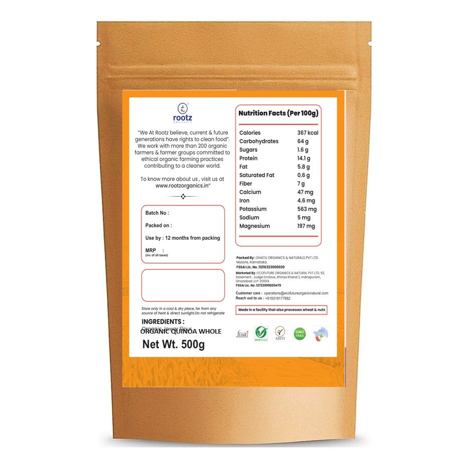 Organic Quinoa Whole 500g