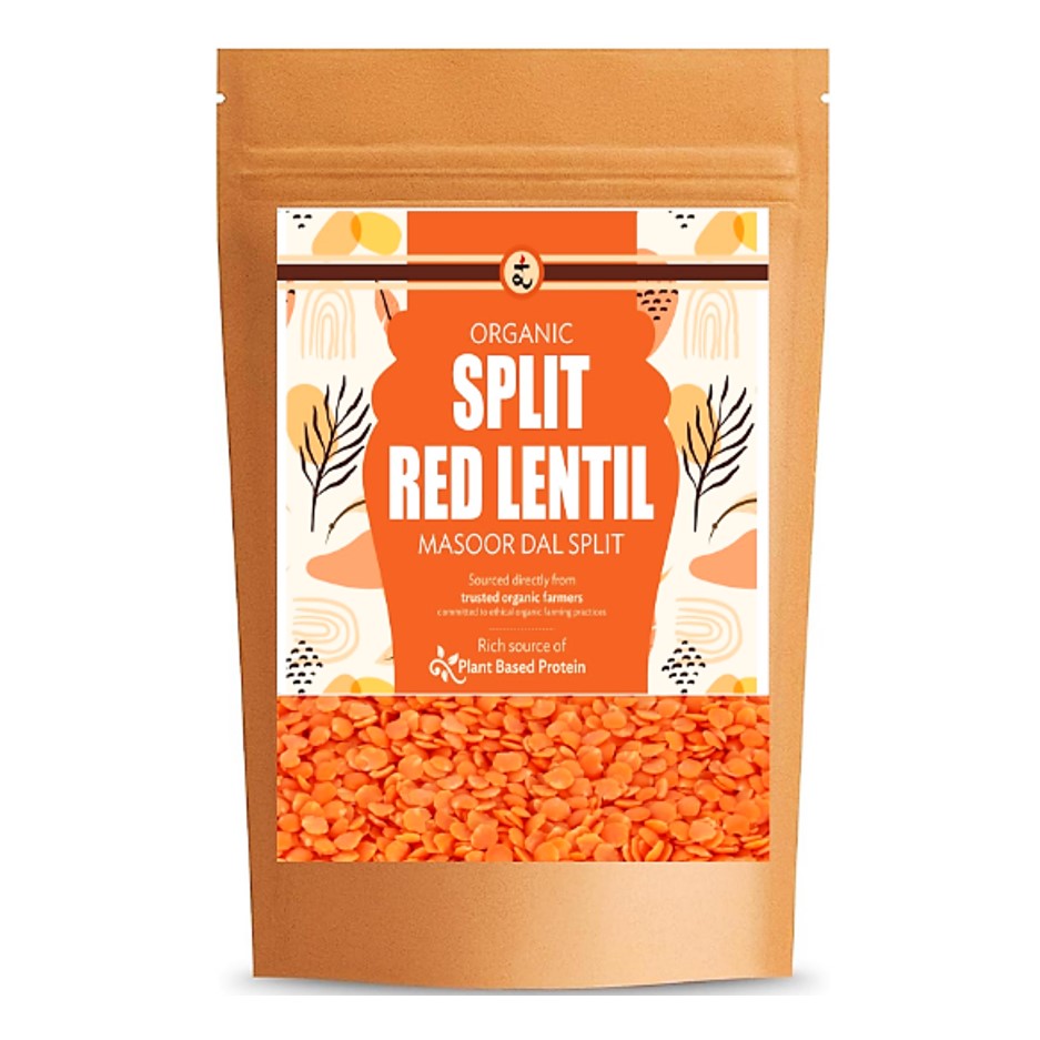Organic Split Red Lentil/ Masoor Dal Split 500g