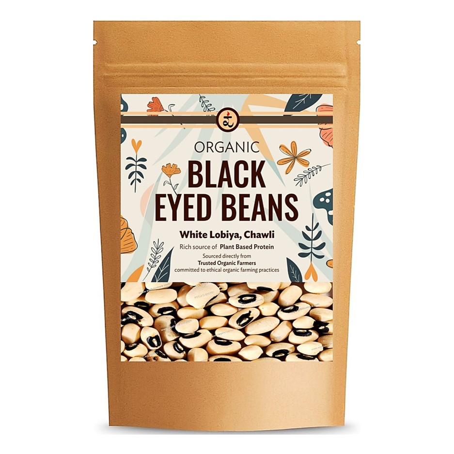 Organic Black Eyed Beans (White Lobiya Chawli) 500gm