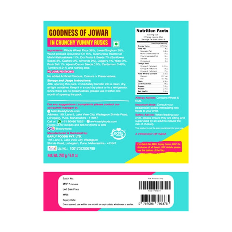 Millet Rusk Combo (Pack of 1 x 163g & 2 x 270g )