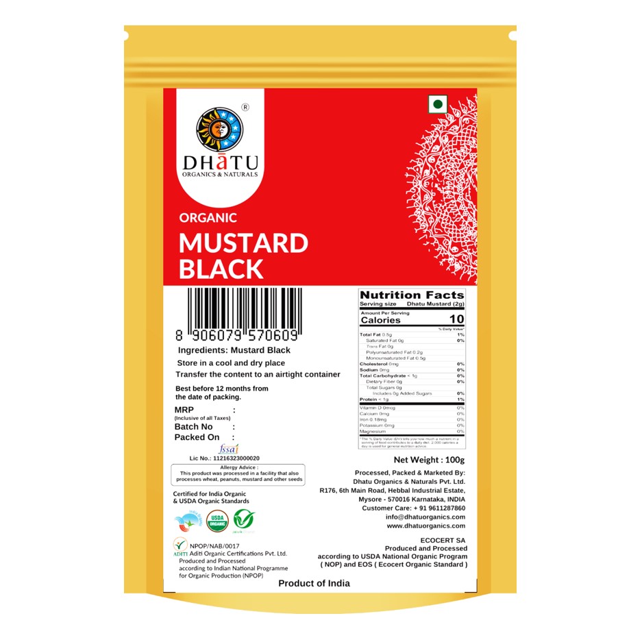 Organic Mustard Black 100g