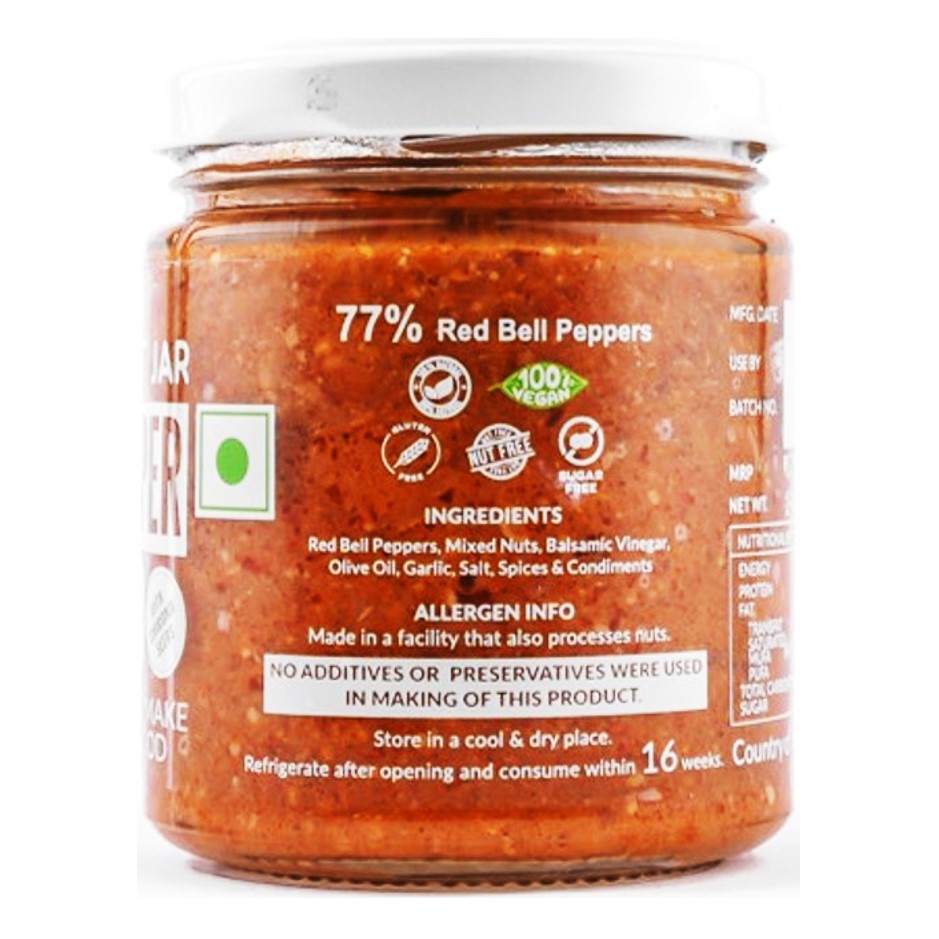 Roasted Red Pepper Pesto (with Chironji seeds) 190G