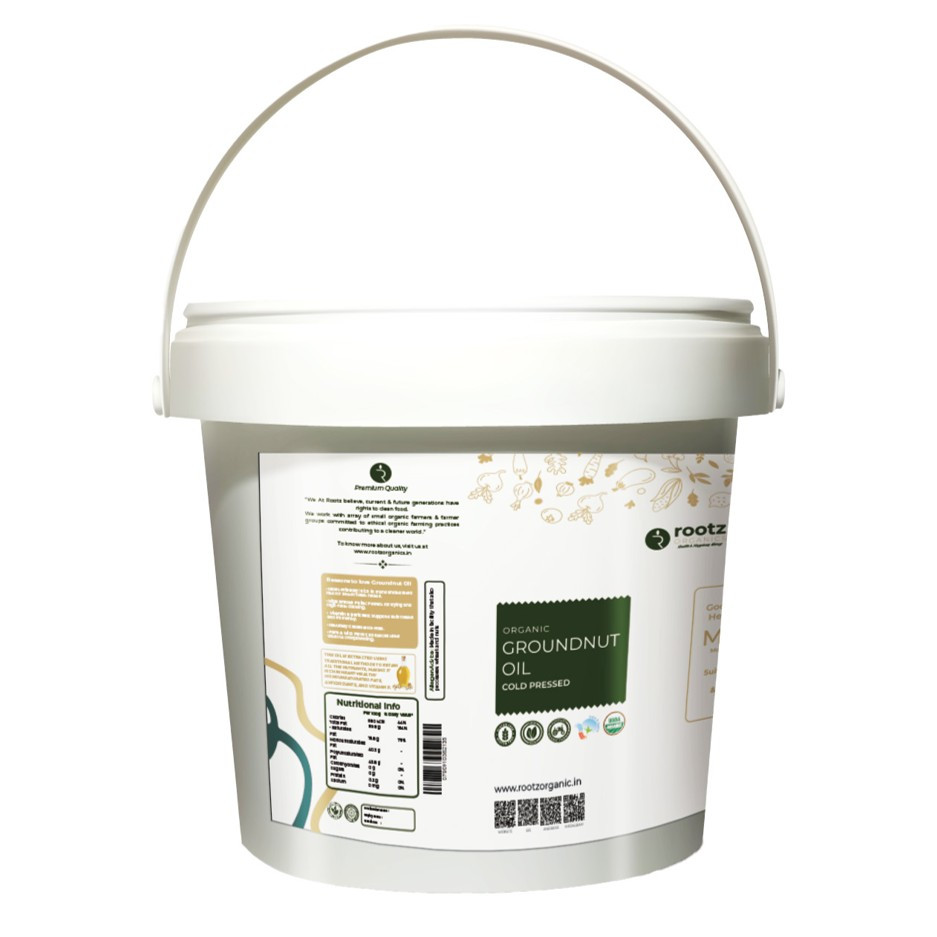 Cold Pressed Groundnut Oil 2.5Ltr (Pack of 4)–  Pure Wood-Pressed,Healthy Cooking Oil Rich in Vitamin E & Good Fats