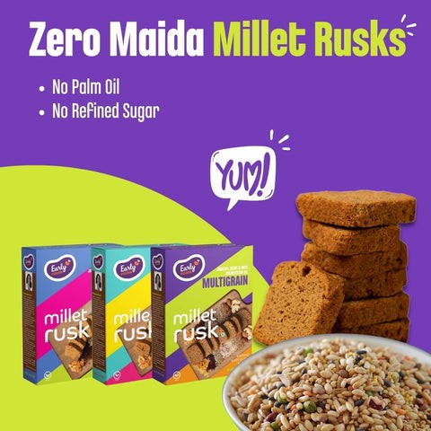 Millet Rusk Combo (Pack of 1 x 163g & 2 x 270g )