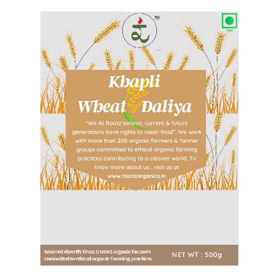Organic Khapli Wheat Daliya 500gm
