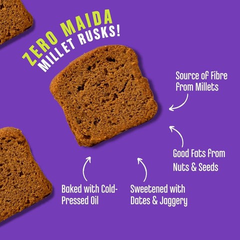 Millet Rusk Combo (Pack of 1 x 163g & 2 x 270g )