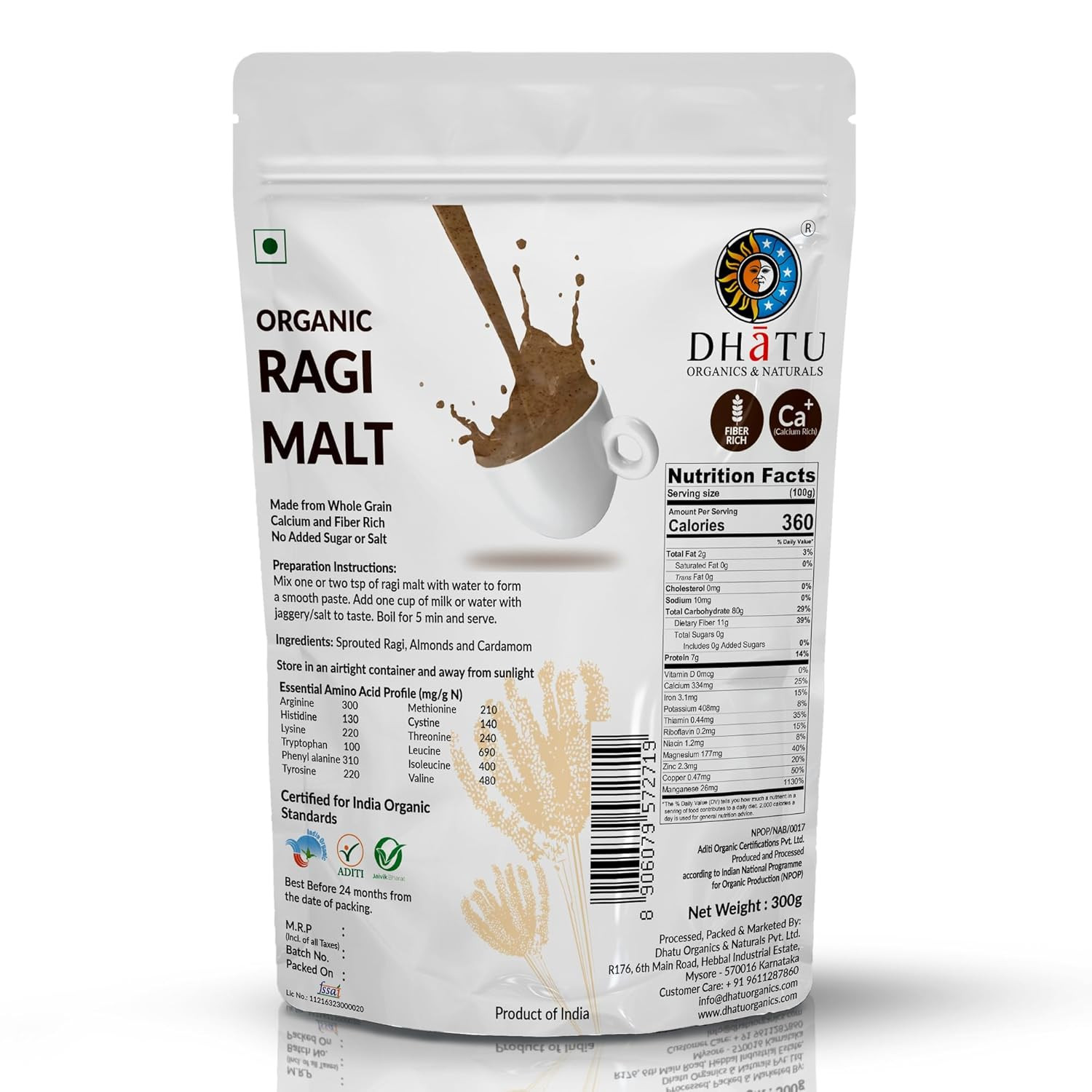 Organic Ragi Malt 300g