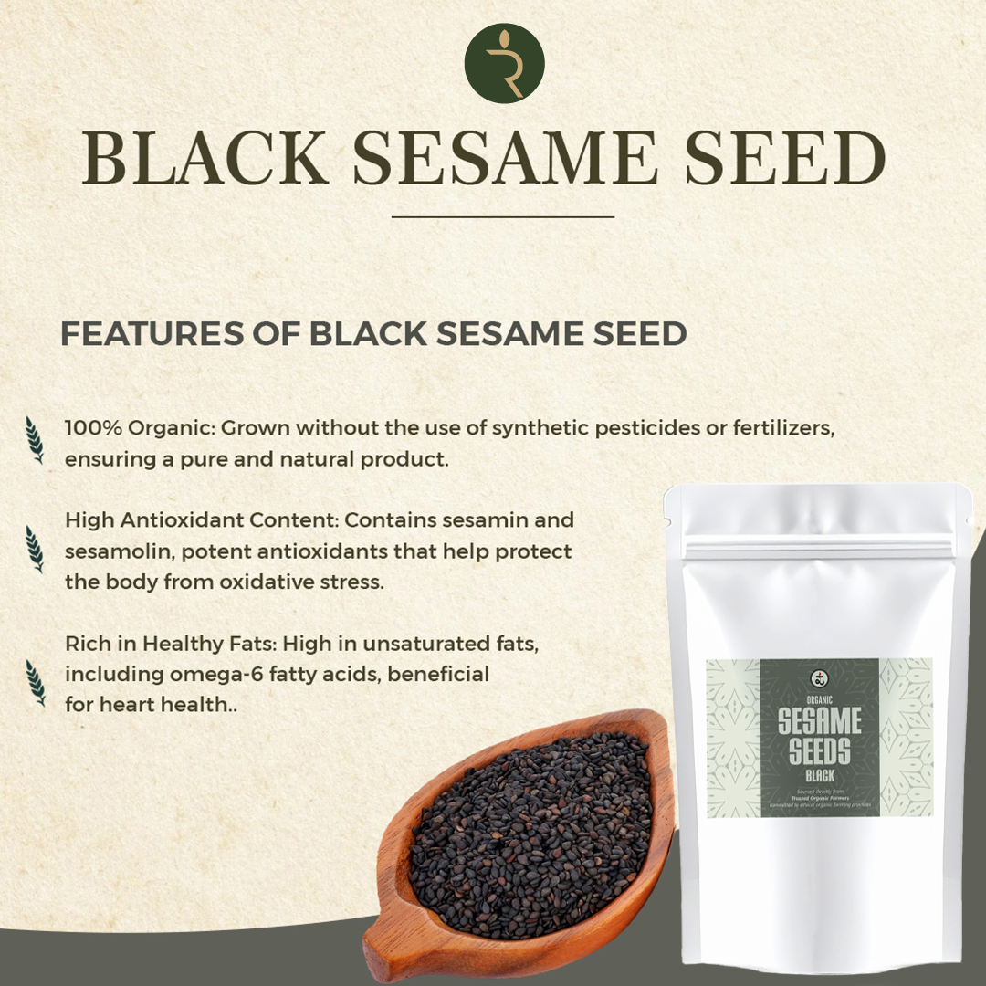 Organic Sesame Seeds Black  250gm