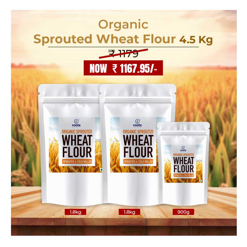 Organic Sprouted Wheat Flour 4.5KG– High Fibre, Stone-Ground Superfood for Constipation & Bloating Relief