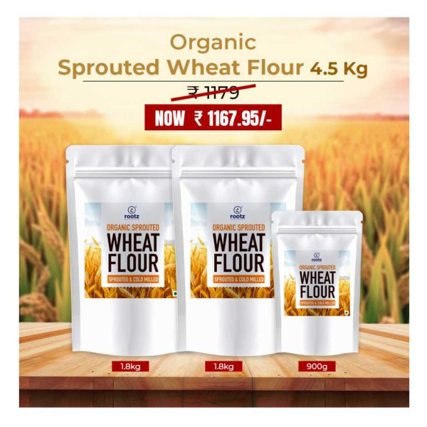 Image of Organic Sprouted Wheat Flour 4.5KG– High Fibre, Stone-Ground Superfood for Constipation &amp; Bloating Relief