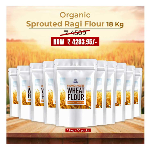 Image of Organic Sprouted Wheat Flour 18KG – High Fibre, Stone-Ground Superfood for Constipation &amp; Bloating Relief