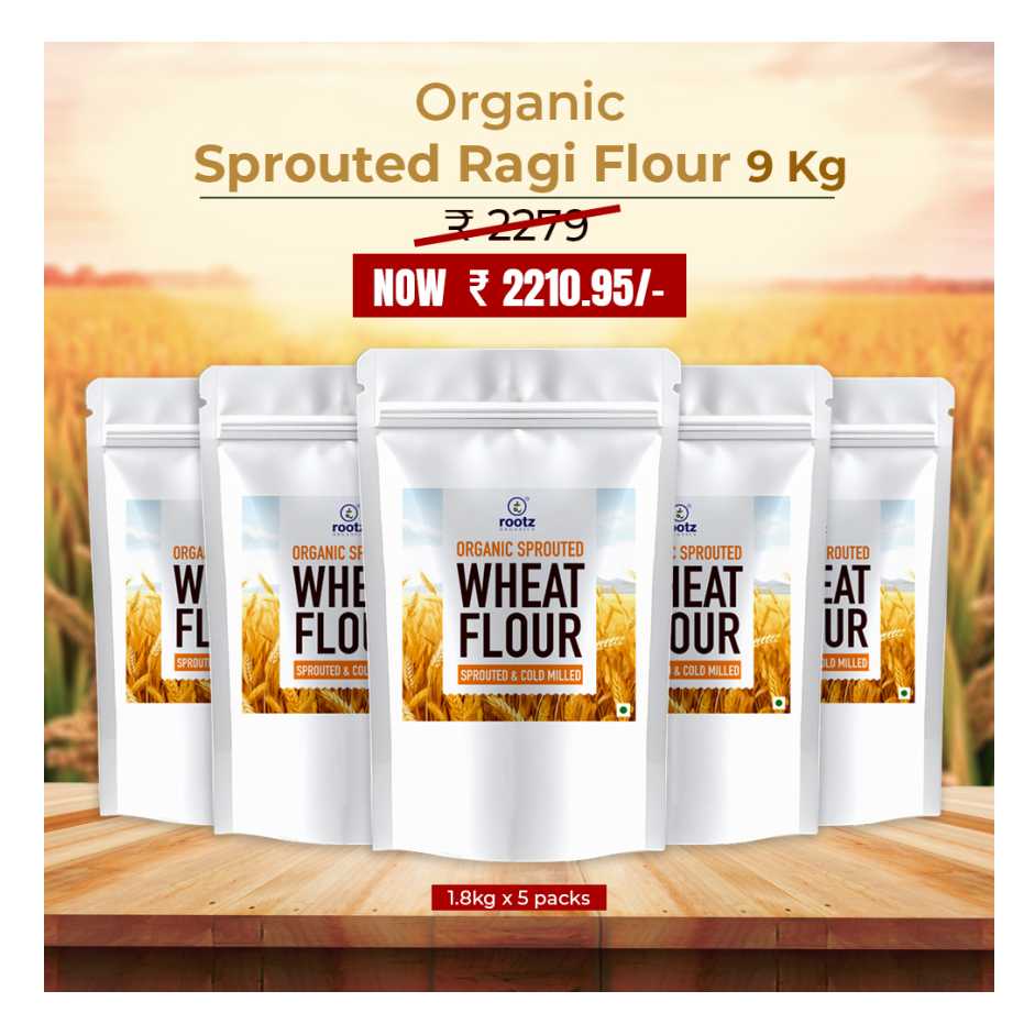 Organic Sprouted Wheat Flour 9KG– High Fibre, Stone-Ground Superfood for Constipation & Bloating Relief