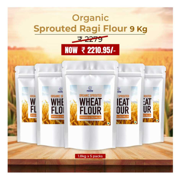 Image of Organic Sprouted Wheat Flour 9KG– High Fibre, Stone-Ground Superfood for Constipation & Bloating Relief