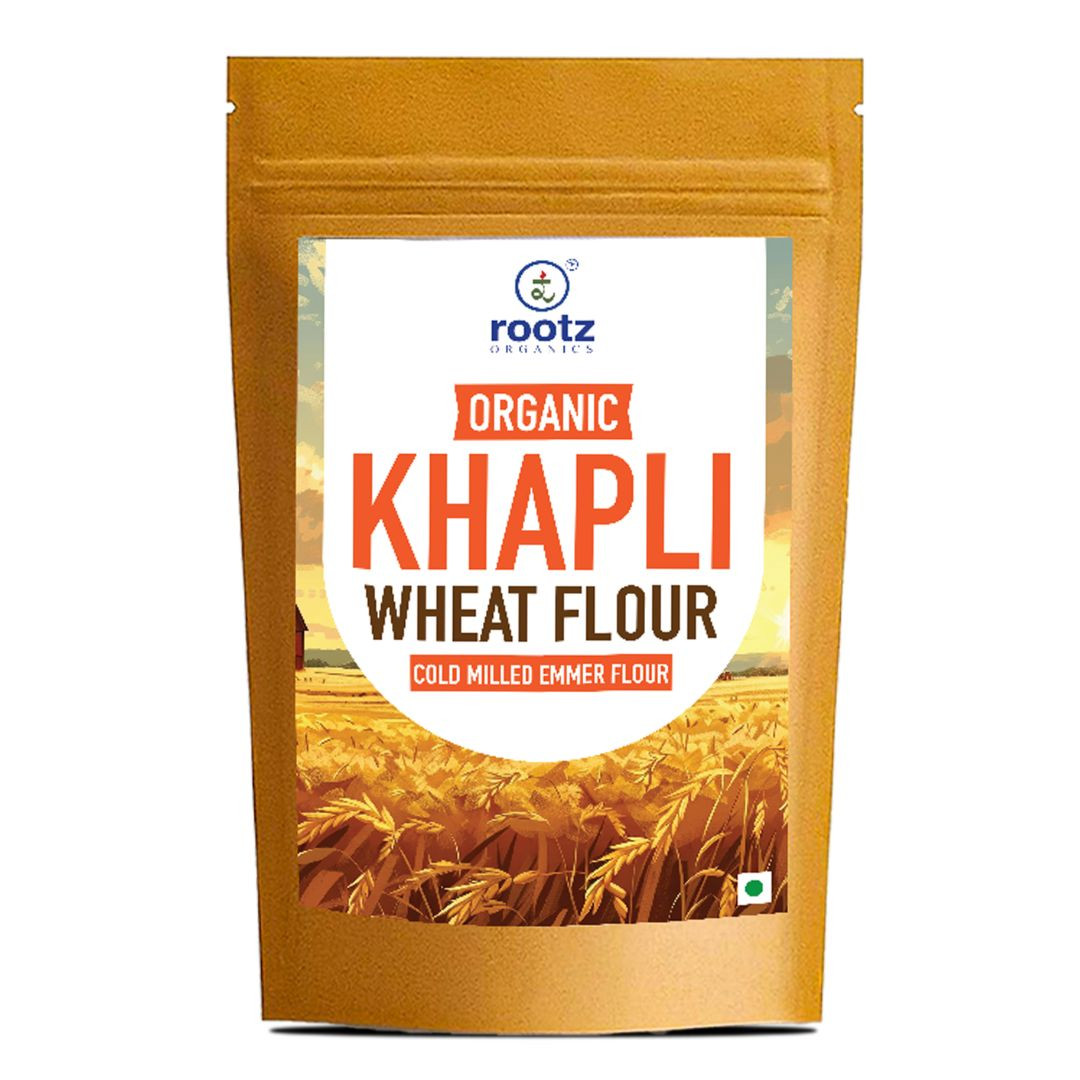 Organic Khapli Atta/ Emmer Wheat flour 900G– Ancient Grain, Low GI, High Fibre Solution for Diabetes, Bloating & Gluten Sensitivity
