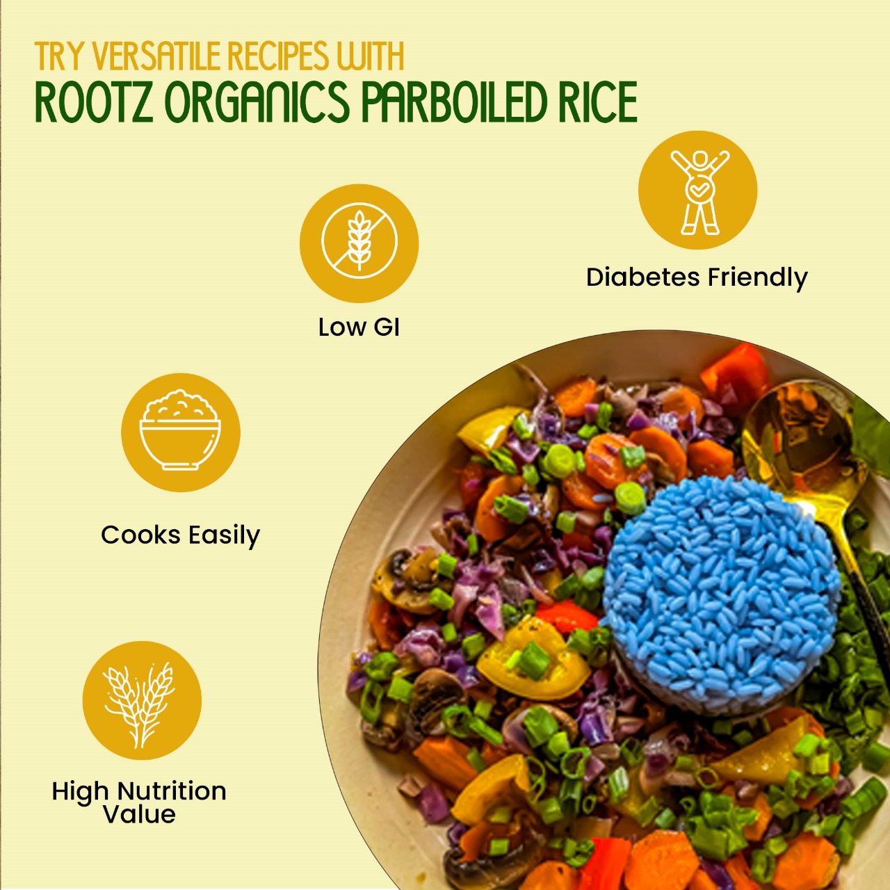 Organic Parboiled Rice 900g - Gentle on Digestion, Relieves Acidity & Supports Balanced Gut Health | Fluffy, Nutrient-Rich & Energy Sustaining