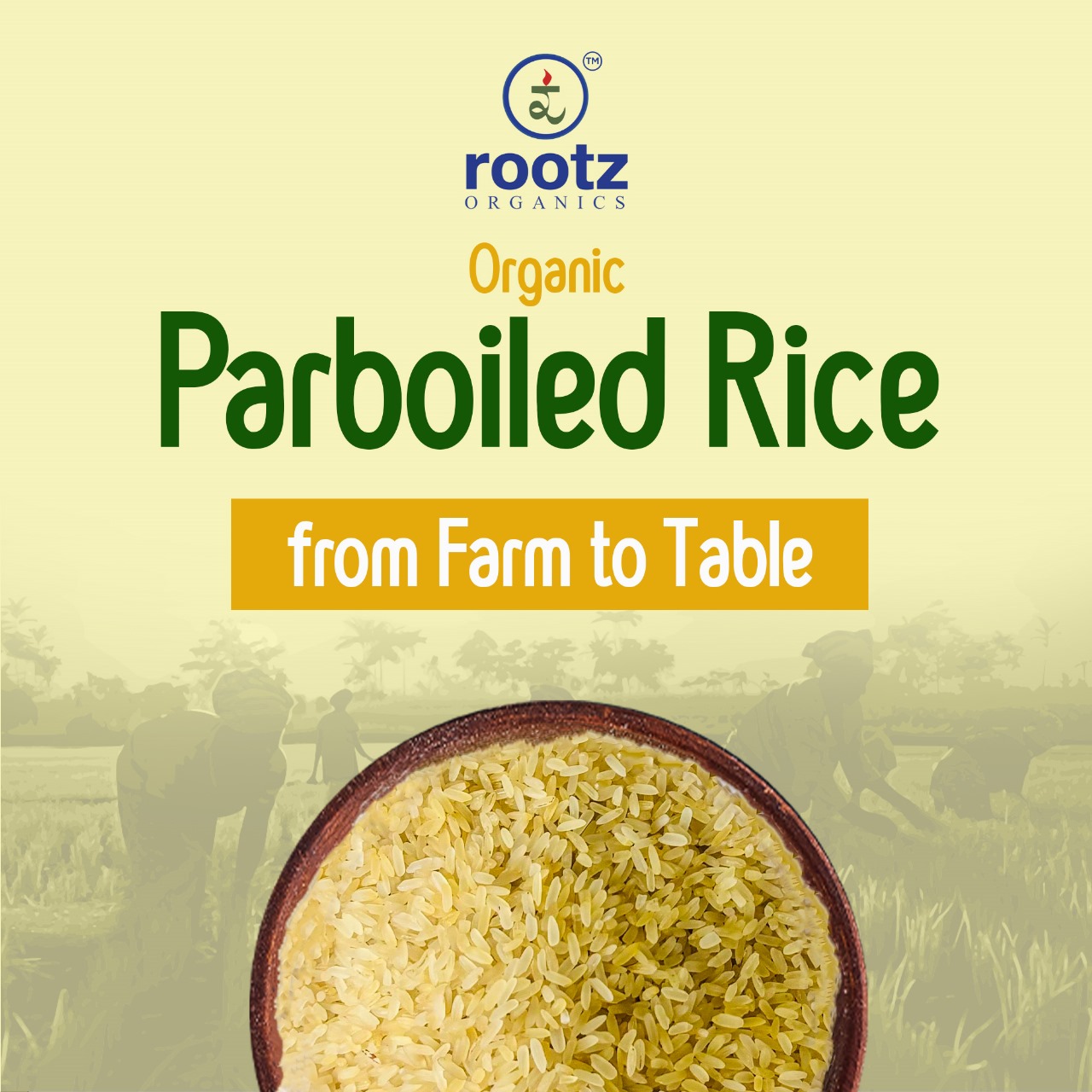 Organic Parboiled Rice 900g - Gentle on Digestion, Relieves Acidity & Supports Balanced Gut Health | Fluffy, Nutrient-Rich & Energy Sustaining