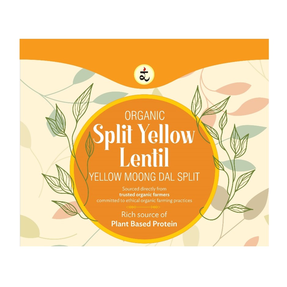 Organic Split Yellow Lentil/Yellow Moong Dal Split 500g