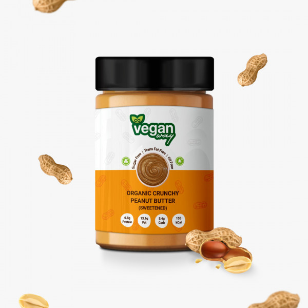 Image of Organic Peanut Butter Crunchy Sweetened by Rootz Organics  single pack 280g